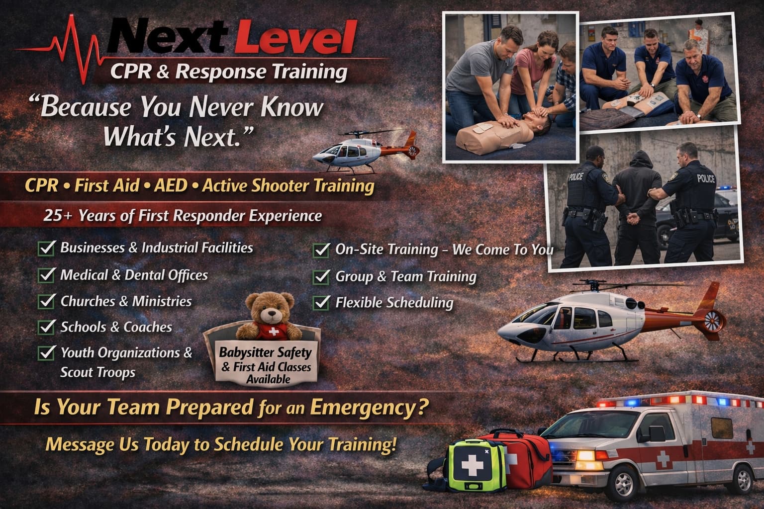 Next Level CPR and Response Training — Are you prepared?