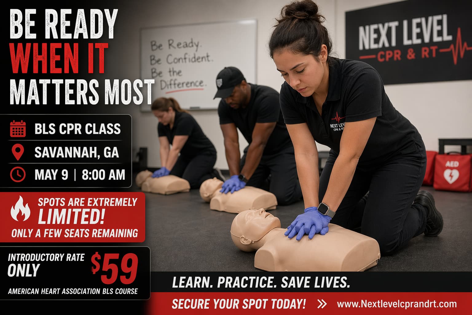 BLS CPR Class in Savannah, GA – May 9 | Limited Spots Available